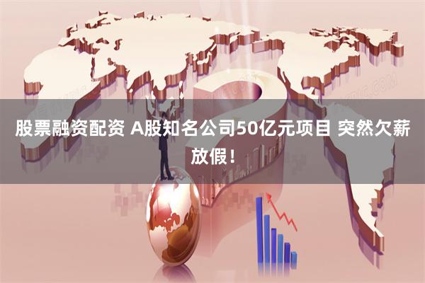 股票融资配资 A股知名公司50亿元项目 突然欠薪放假！